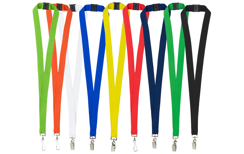 3/4" Blank Lanyard with Breakaway Safety Release Attachment - Bulldog Clip 3/4" Blank Lanyard with Breakaway Safety Release Attachment - Bulldog Clip